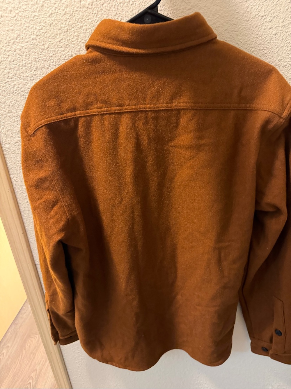 Schott NYC Rust Brown Military-Style Wool Shirt Jacket - Picture 2 of 3